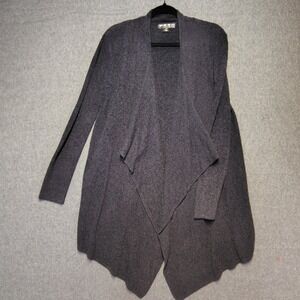 Barefoot Dreams Bamboo Cozy Chic Lite Cardigan‎ Drape Waterfall Charcoal S M